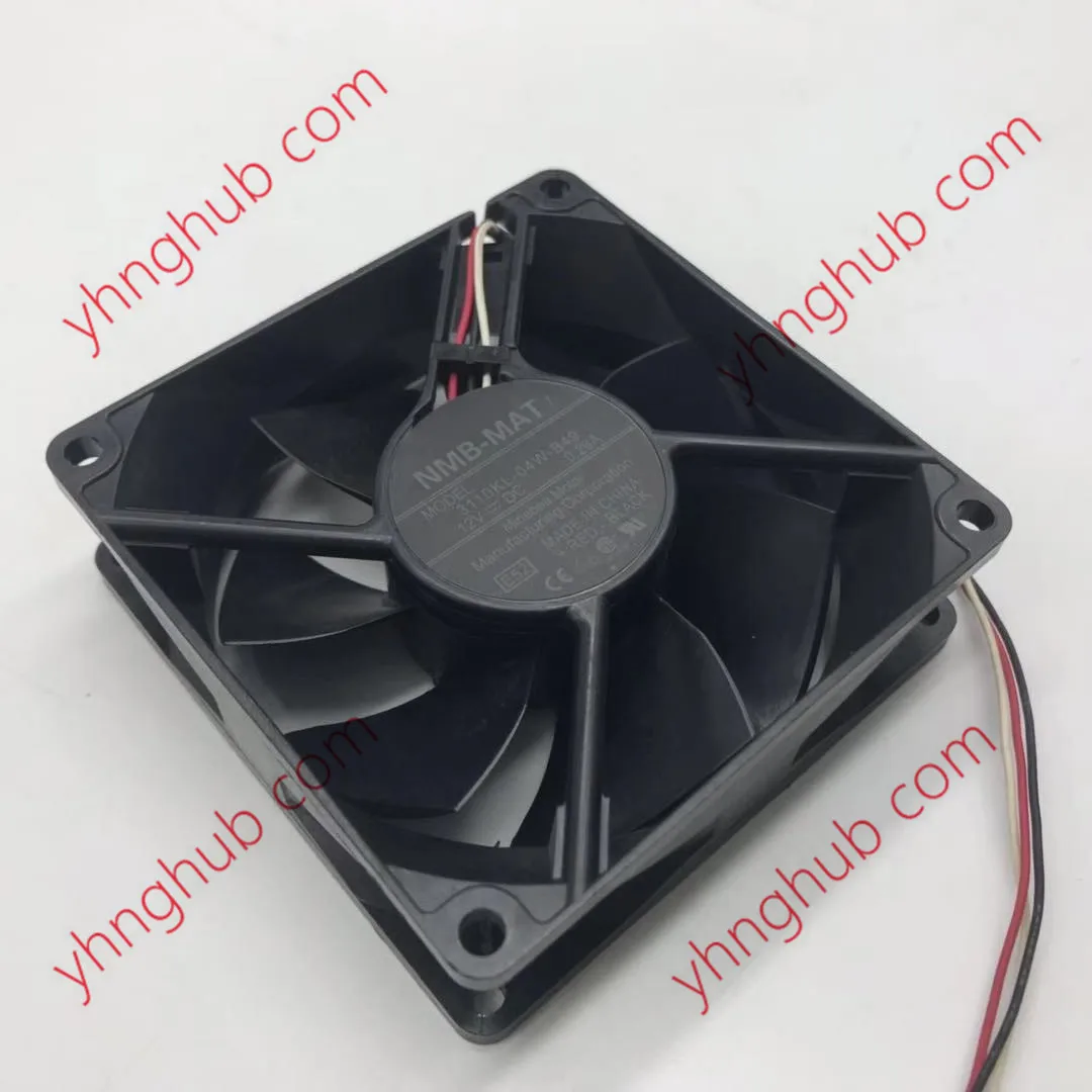 NMB-MAT 3110KL-04W-B49 E52 DC 12V 0.26A 80x80x25mm 3-Wire Server Cooling Fan