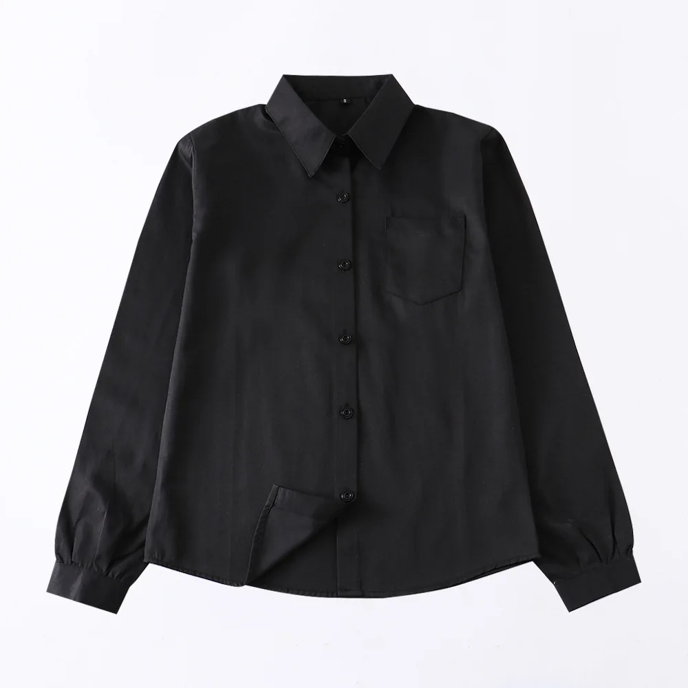 High Quality Wholesale Japanese Student Tops JK Uniform Shirt Collar Short Sleeve Blouse 6 Colors Oversize XS-5XL Couple Clothes