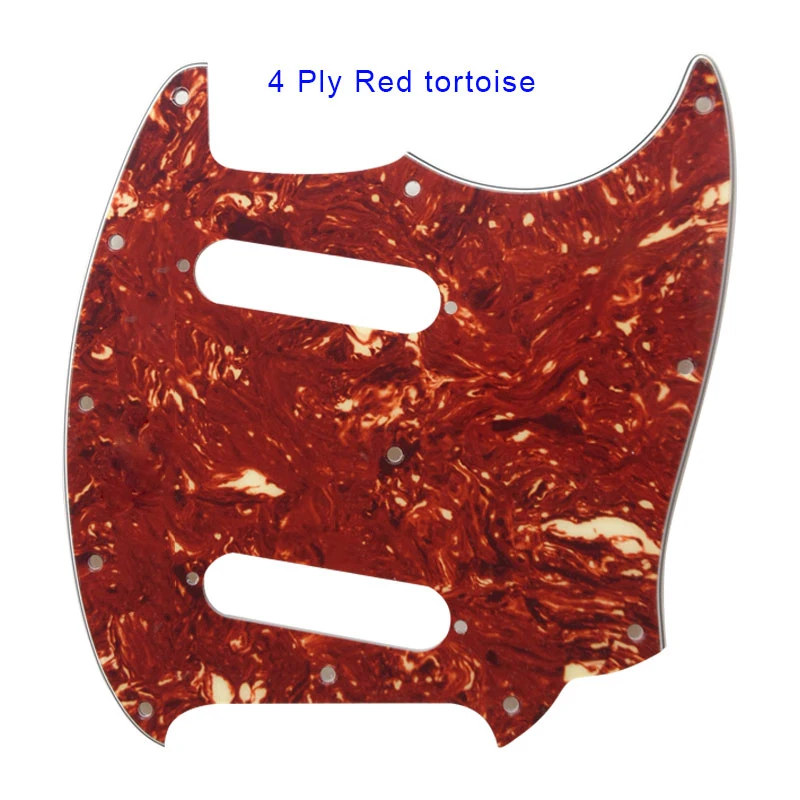 Pleroo Custom Guitar Pickgaurd Scratch Plate - For US Mustang Guitar Pickguard No Control Hole Scratch Plate Multi Color Choice