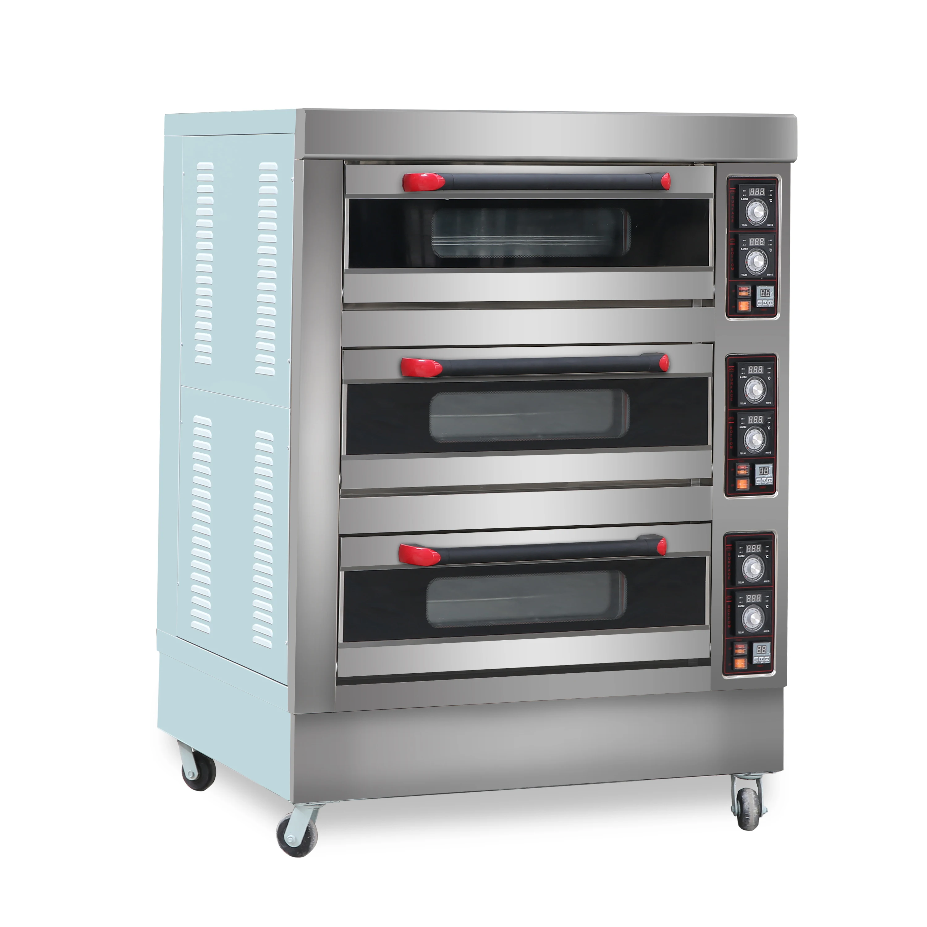 Bread bakery equipment 3 deck 6 trays electric baking oven gas type cake cookies baker machine on sale