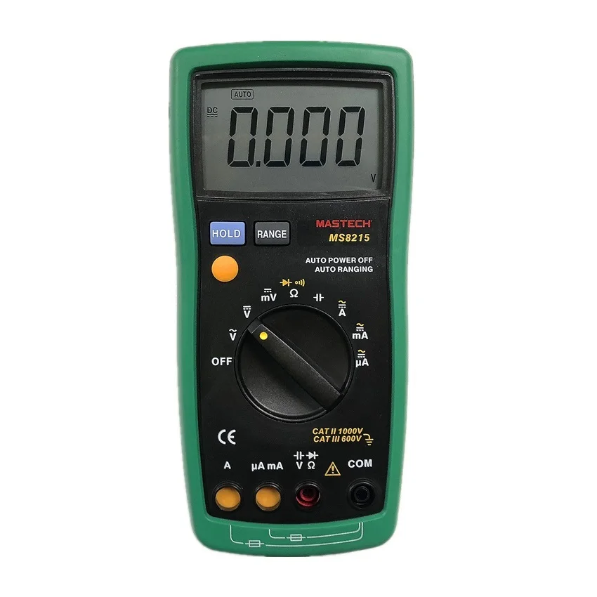 

MASTECH MS8215 Auto Range Overload protected Digital Multimeter DMM AC/DC Voltmeter Ammeter Ohmmeter Capacitor Tester