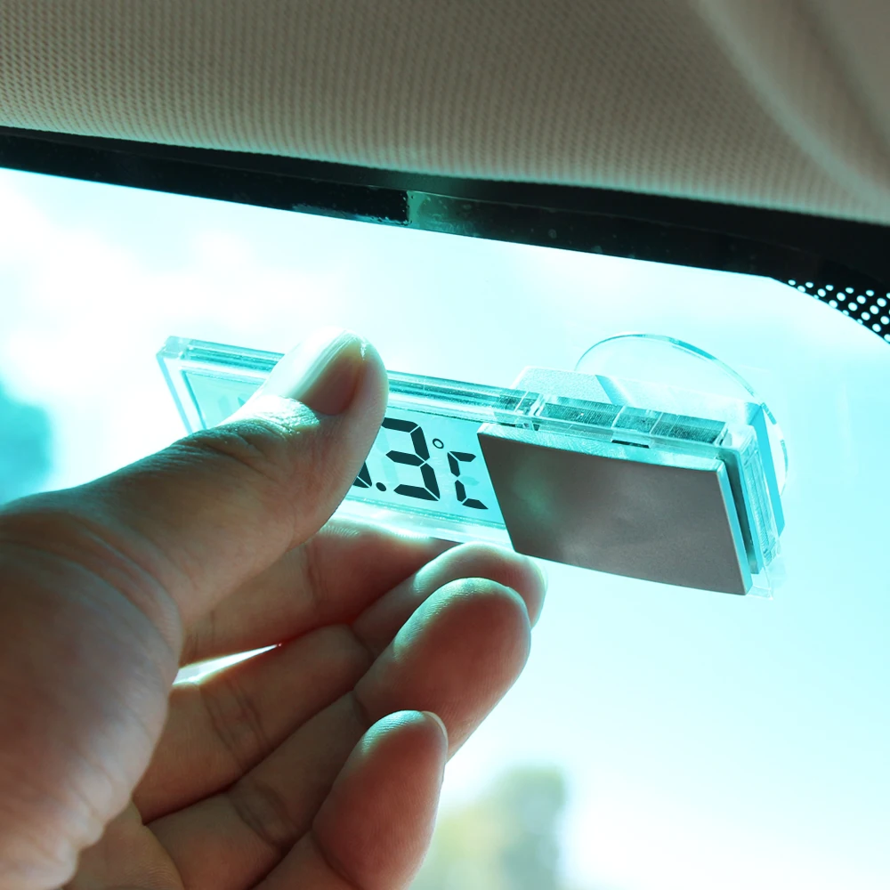 1 قطعة الذكية سيارة LCD ميزان الحرارة الرقمي الملحقات ل فيات باندا برافو بونتو ينيا كروما 500 595 سكودا اوكتافيا a5 فابيا #5