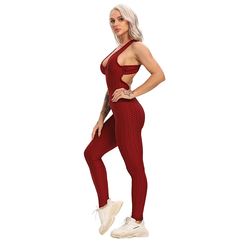 Yoga Set Fitness Women Sport Suit Jumpsuit 2024 Sexy Sleeveless Tracksuit Backless Gym Running Sportswear Leggings Workout Sport