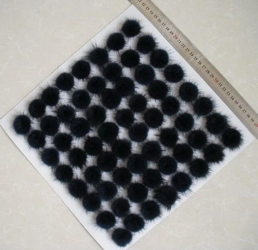 

Помпон для девочек из натурального меха, 3,5 см, 50 шт., GR101