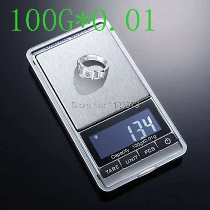 100g 0.01 Electronic Jewelry Scale Mini Pocket Kitchen Scales for Food Diamond Gem Weight Balance Free Shipping10pcs/lot