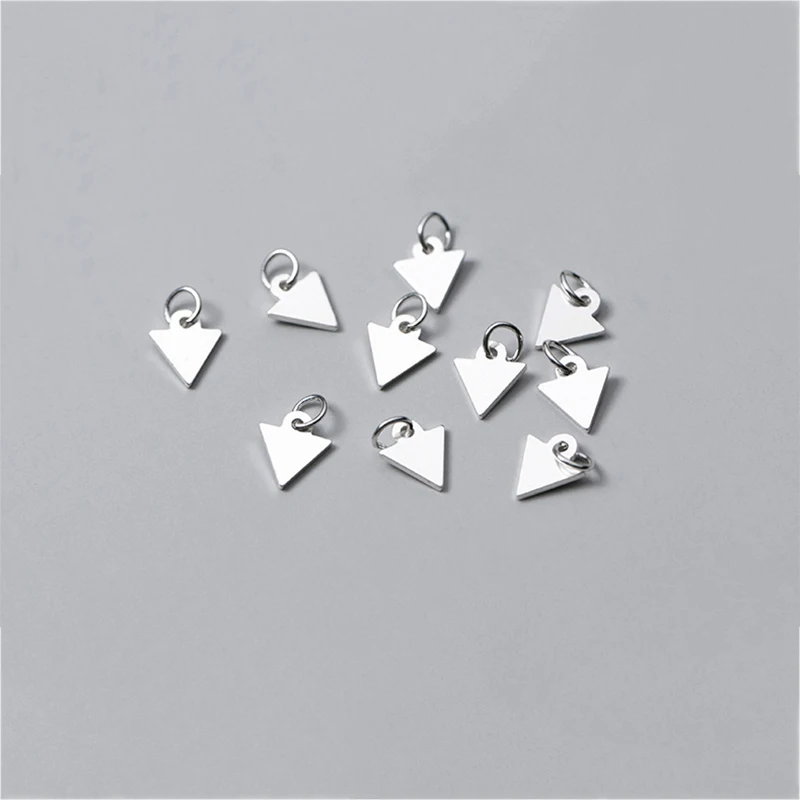 MEETSOFT Trendy 2pcs/lot 925 Sterling Silver Minimlist Charms Special of DIY Handmade Necklace Decoration jewelry Accessories