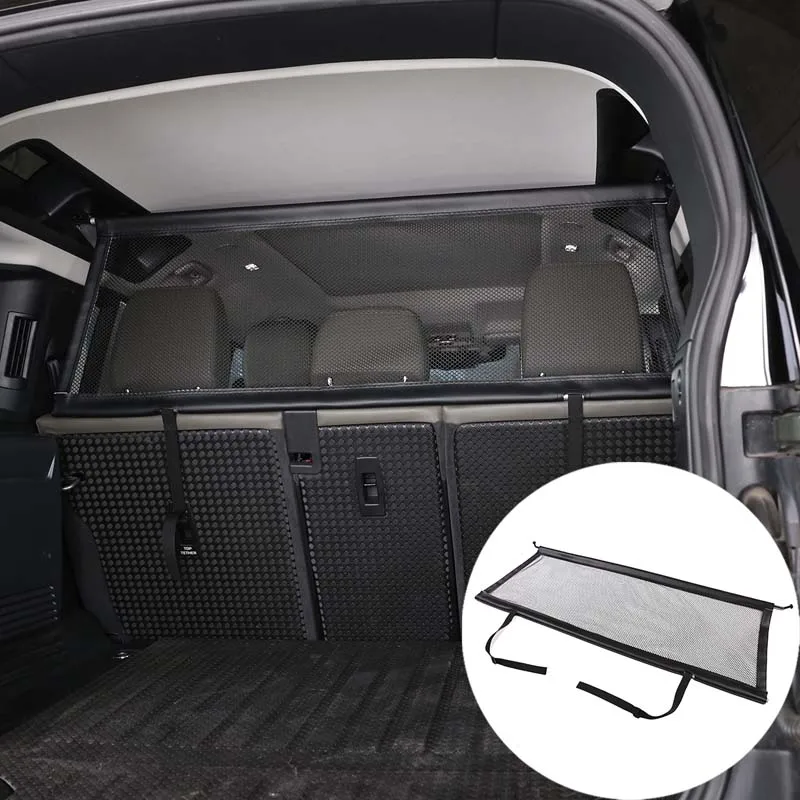1Pcs Polyester For Land Rover Defender 110 2020-2024  Car trunk safety isolation protective net interior decoration accessories