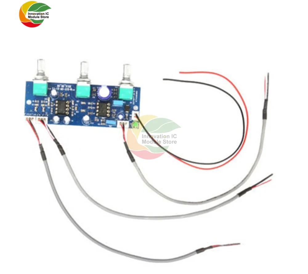 DC 12V-24V Low Pass Filter NE5532 Subwoofer 2.1CH Pre-Amplifier PRE Preamp Board AMP Diy Electronic Module Diy Kit Pcb Board