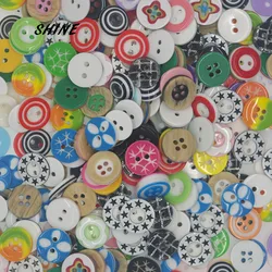 50PCs 15-25Patterns Mixed Randomly Round button for KIDS Clothes Accessory W20006