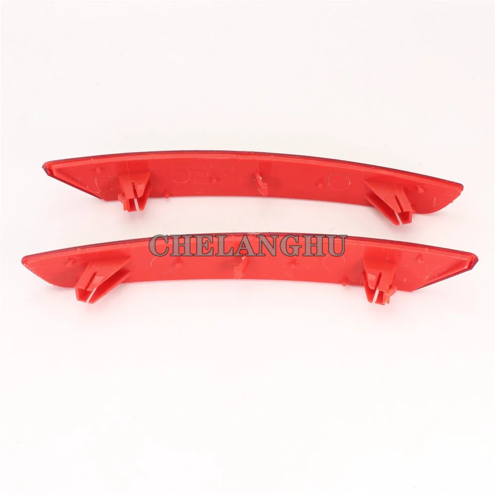 2pcs For Seat Ibiza 4 Door 2013 2014 2015 2016 2017 Car-styling Red Rear Bumper Reflector Tail Light Bars Brake Parking Warning