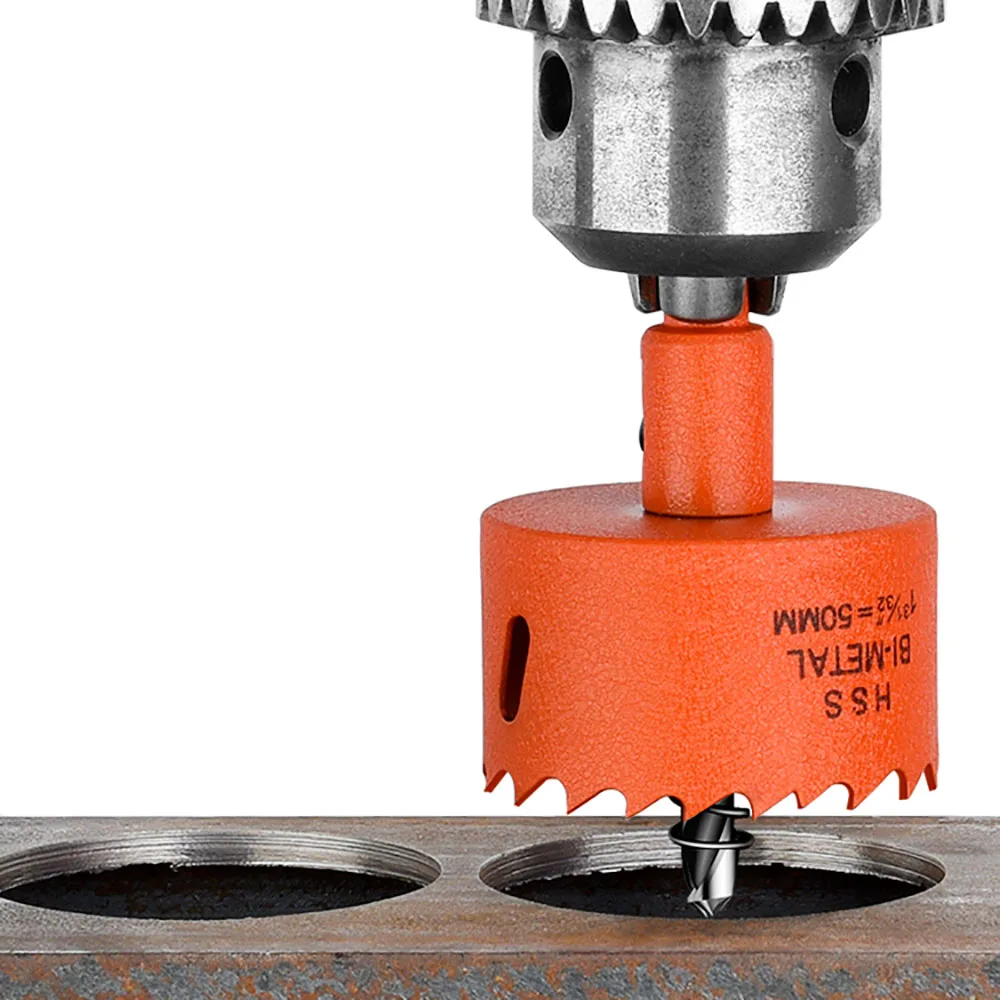 1PCS Bi Metal Hole Saw 16-250Mm HSS Drill Bit Arbor Pilot Kayu Logam Plasitc Cutter