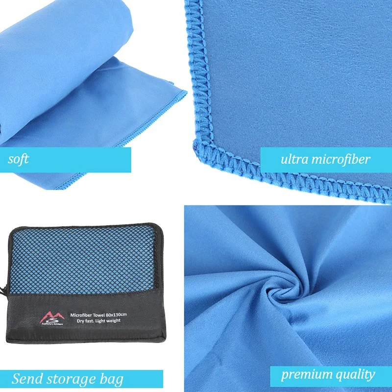 Quick Drying Towel Swimming Towel Compact Microfiber Antibacterial Hiking Hand Face Towel Travel Sport Kits