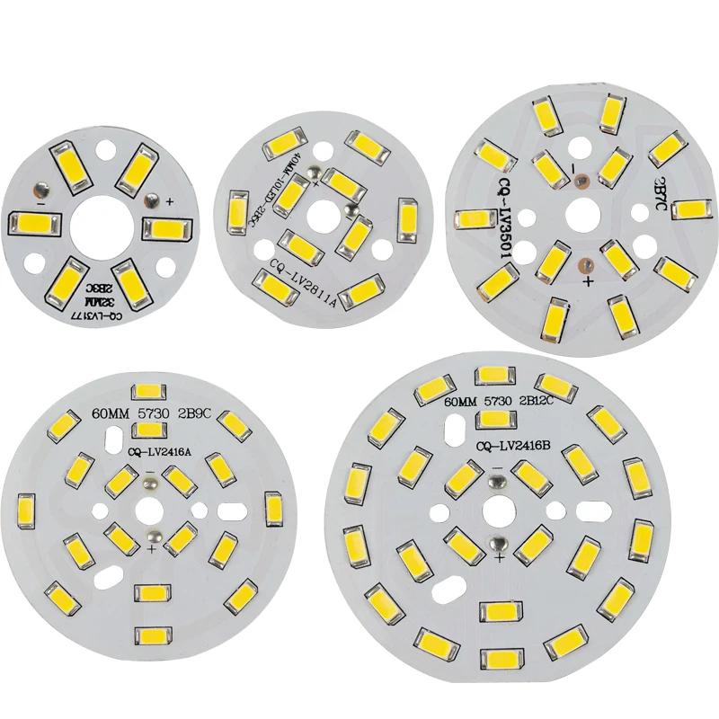 5PCS new 3W 5W 7W 9W 18W  5730 Brightness SMD Light Board Led Lamp Panel For Ceiling PCB With LED Bulb replacement lamp board