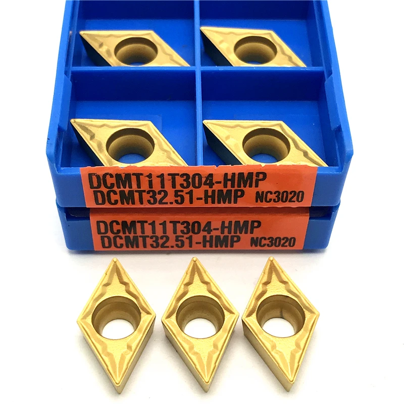 Herramienta de torneado cilíndrica de hoja de aleación dura, insertos de carburo originales de alta calidad, DCMT11T304 DCMT11T308 HM PC9030 /NC3020