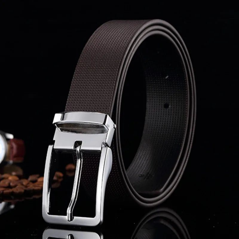 TJ-TingJun Popular Men's Real Cow Leather Belt With Pinhole  Double-sided Genuine Leather Without Sandwich Clasp Leisure C22