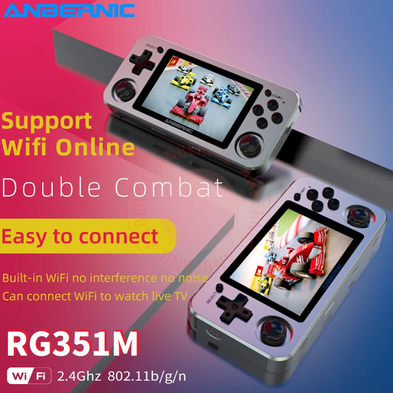 ANBERNIC RG351M RG351P Retro Video Game Console Aluminum Alloy Shell 2500 Game Portable Console RG351 Handheld Game Player