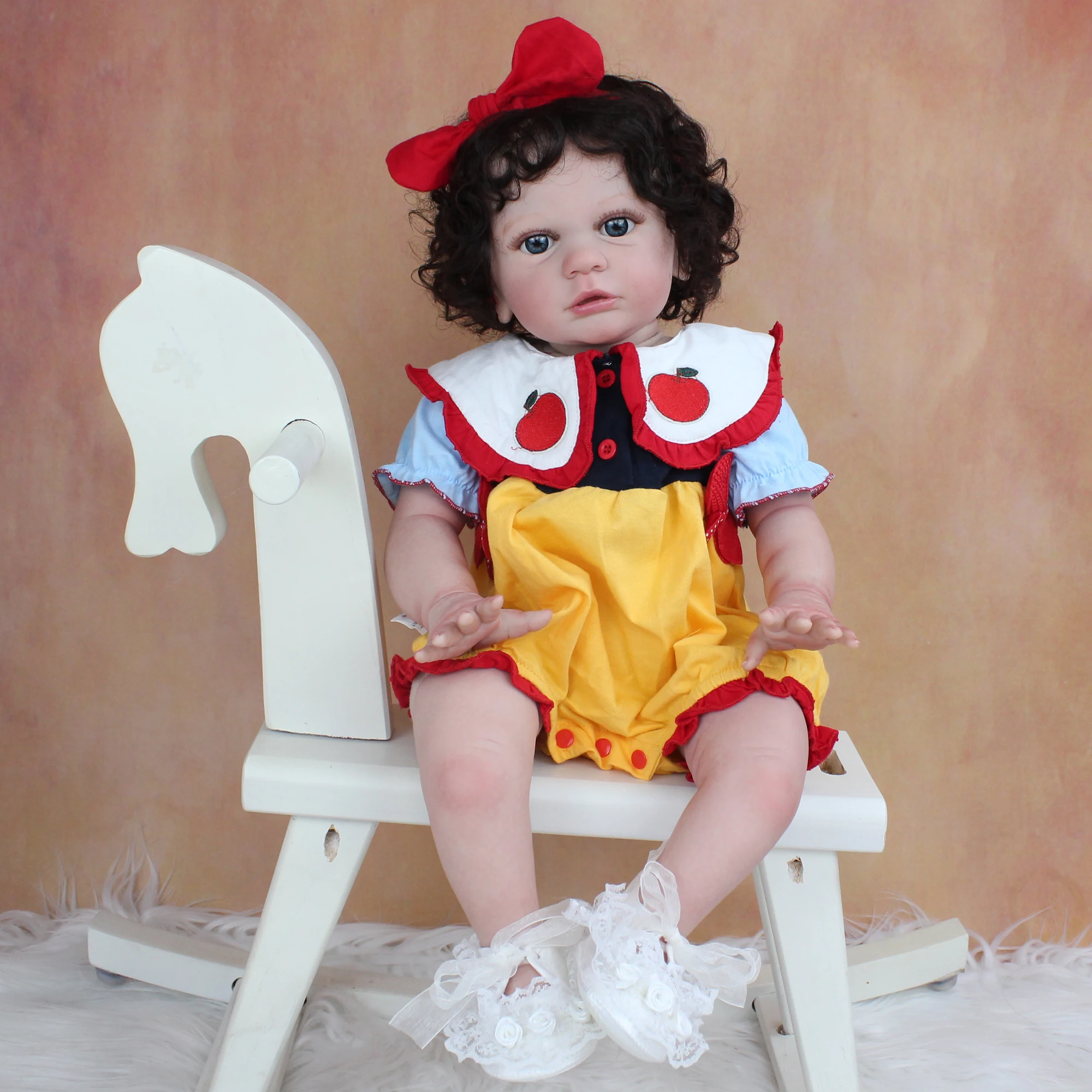 60 CM 3D-Skin Visible Vessel Veins Reborn Baby Girl Tayra Doll Cloth Body Toy Soft Silicone Princess Toddler Alive Bebe Lifelike