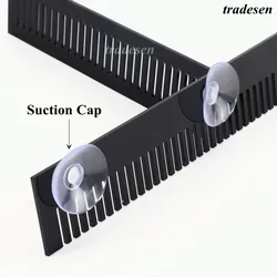 Aquarium Suction Cup Filter Strip Removable Overflow Combs Acrylic Fish Tank Comb Filter Strip Accessories 10/20/30cm