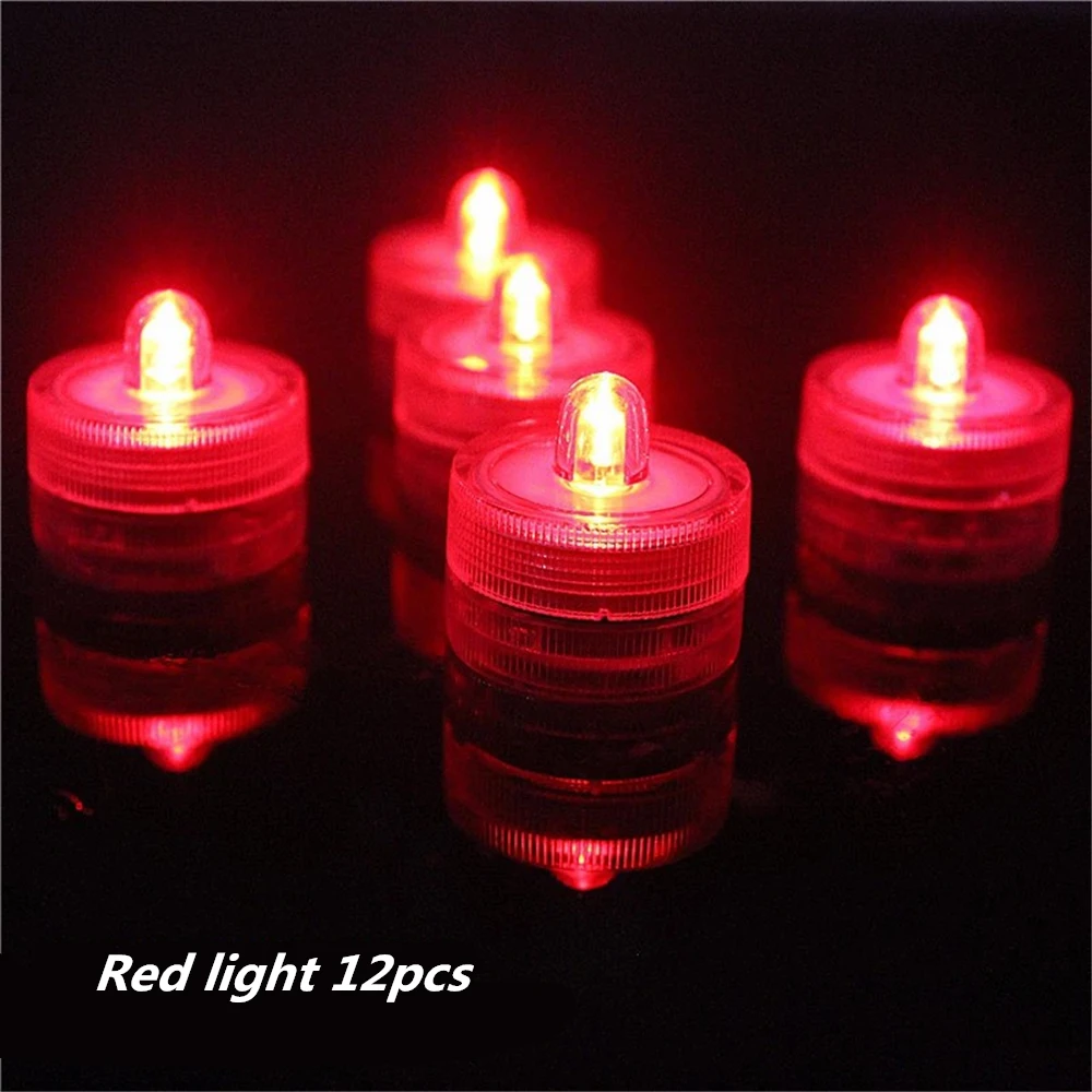 12 pz nuovo LED impermeabile candela luce serbatoio di pesce luce caffè bar candela festa banchetto di nozze candela elettronica impermeabile