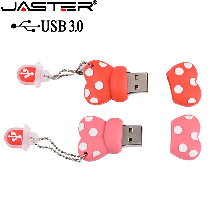 

Usb-флеш-накопитель JASTER с милым бантом, высокоскоростной, USB 3,0, 4 ГБ, 8 ГБ, 16 ГБ, 32 ГБ, 64 ГБ, 128 ГБ