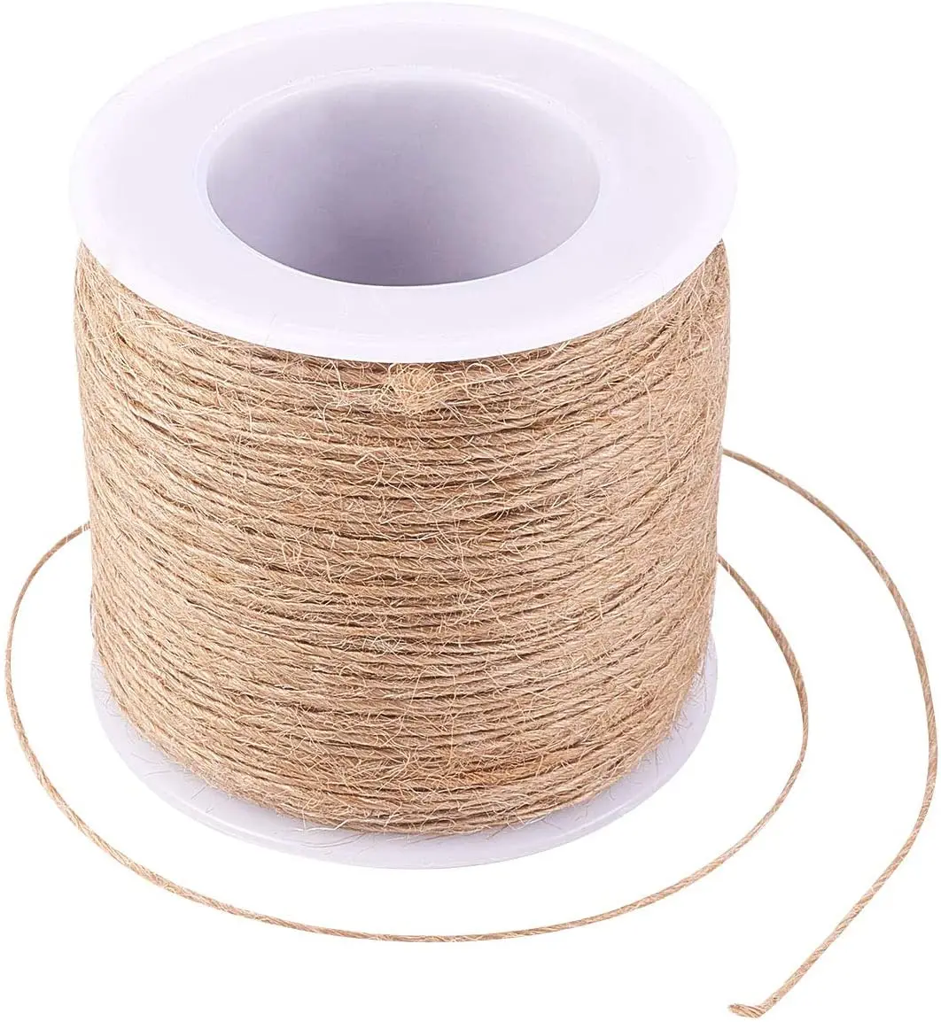 

100Meter/Roll Vintage Jute Twine 1mm Jute String Hemp Rope Cord Thread Ribbon Crafts DIY Jewelry Accessories Gift Wrapping Decor