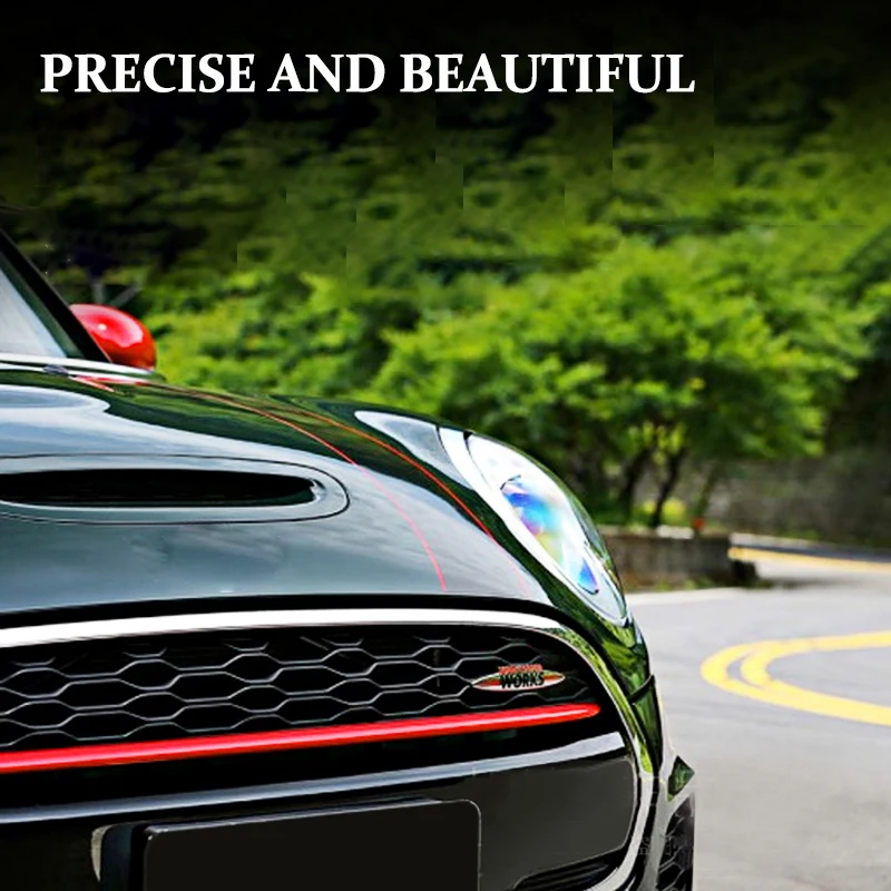 ABS Car Styling For BMW Mini Cooper S F55 F56 F57 Car Front Intake Grille Decorative Strip Cover Sticker Car Accessories 1PCS