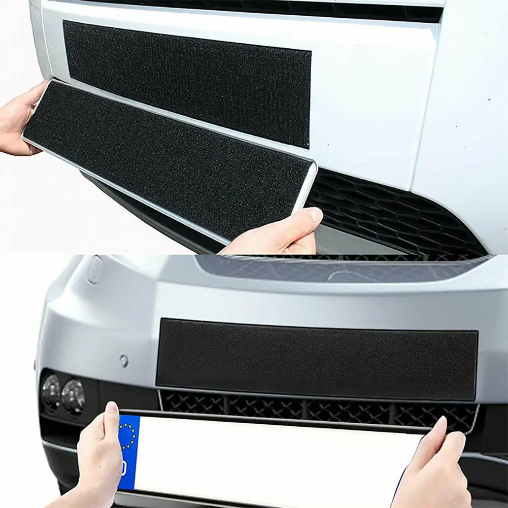 2Pcs/Set High-quality Weather-proof License Plate Holder Black Adhesive Number Plate Holder Invisible for Vehicles