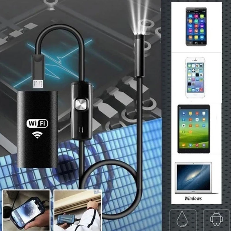 

Smart Phone Industrial Endoscope IP67 Waterproof Wifi Endoscopy USB Endoscopic Camera Car Repair Pipe Security Inspection Device