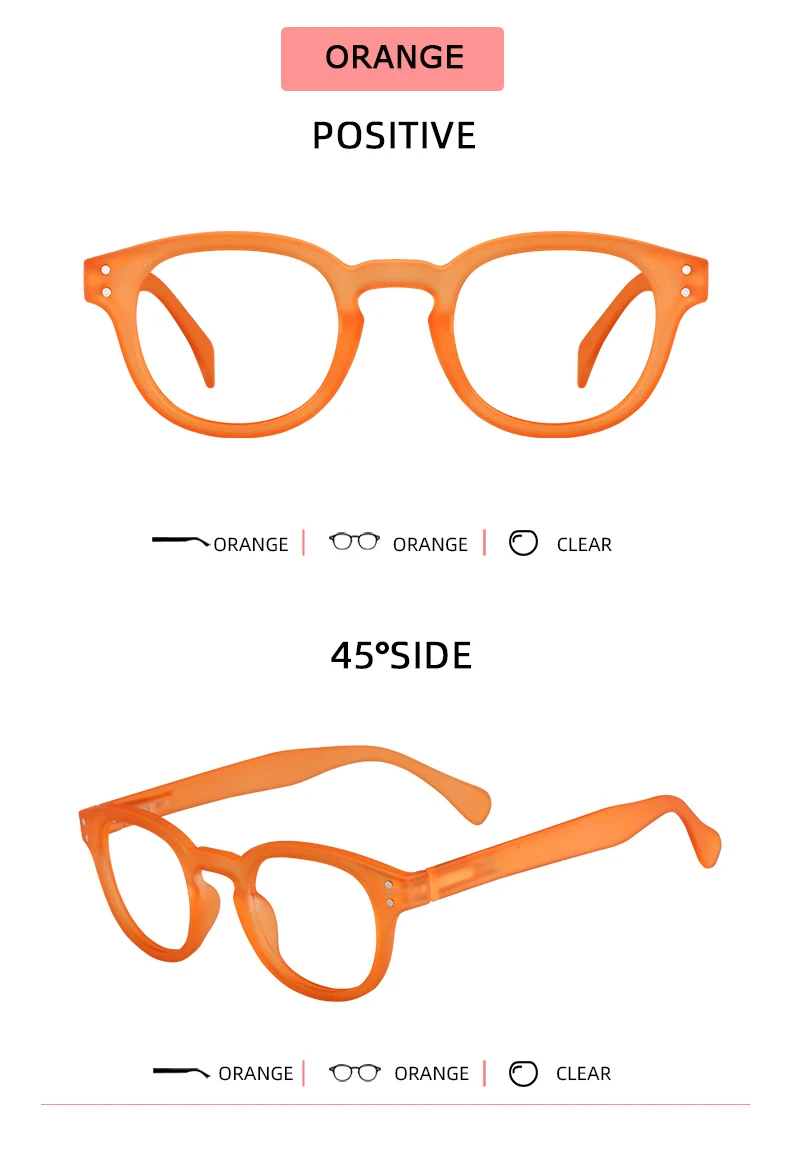 Meeshow Neue Honig Pfirsich Lesebrille Retro Europa Stil Qualität Männer Frauen Brillen Mit Flex Lesebrillen 1513 – Detail 9