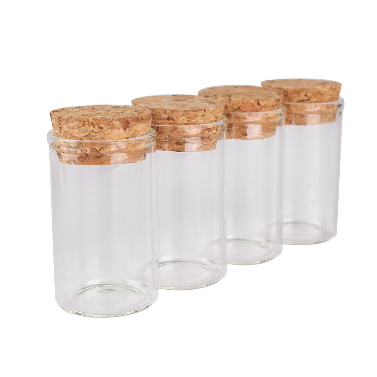 Tubos de ensayo con tapas de corcho, botellas de poción, vasos de vidrio, frascos de especias, botellas de deseos, 20ml, 30x50mm, 5 unidades