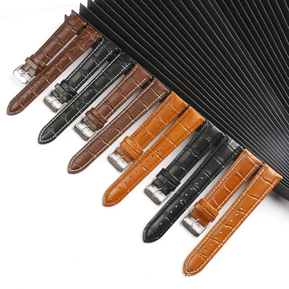 

HOT SALES Genuine Leather Watch Strap Bamboo Pattern Pin Buckle Watchband for GT2