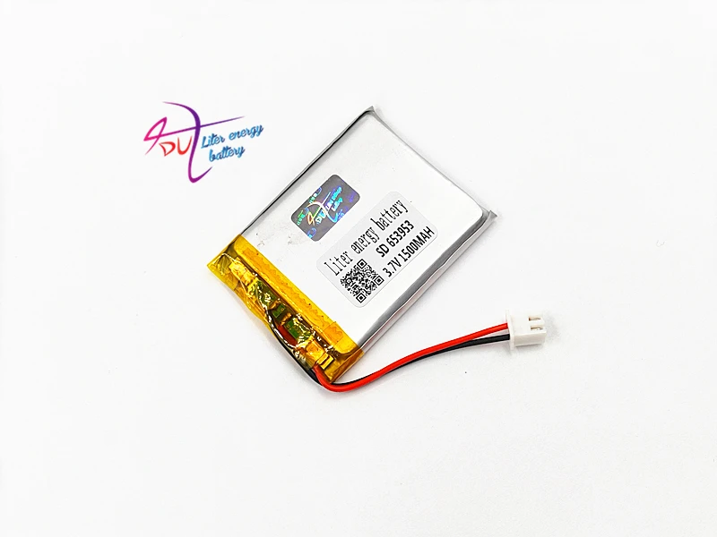 XHR-2P-Batería de polímero de litio, 2,54, 653953, 3,7 V, 1500mAh, 654050, 704050