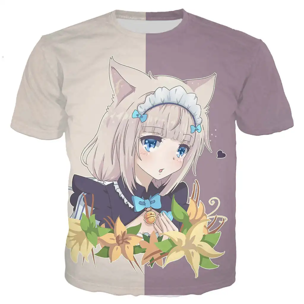 New Cool T Shirt Men/women Nekopara Chocola Vanilla 3D Printed T-shirts Short Sleeve Harajuku Style Tshirt Streetwear Tops Tee