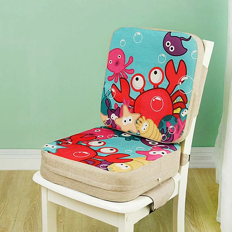 Kids Booster Seat Baby Dining Cushion Children Increased Chair Pad Adjustable Removable Highchair Chair Booster Cushion Seat