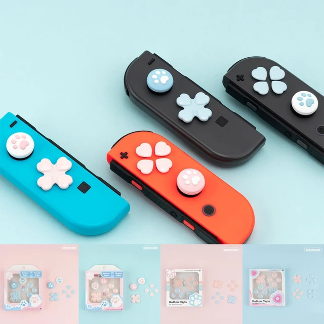 Nintendo switch joy-con用abxyxキーホルダーカバー,クロス方向dパッド,ジョイスティックボタン,ジョイコンスキンケース -  AliExpress