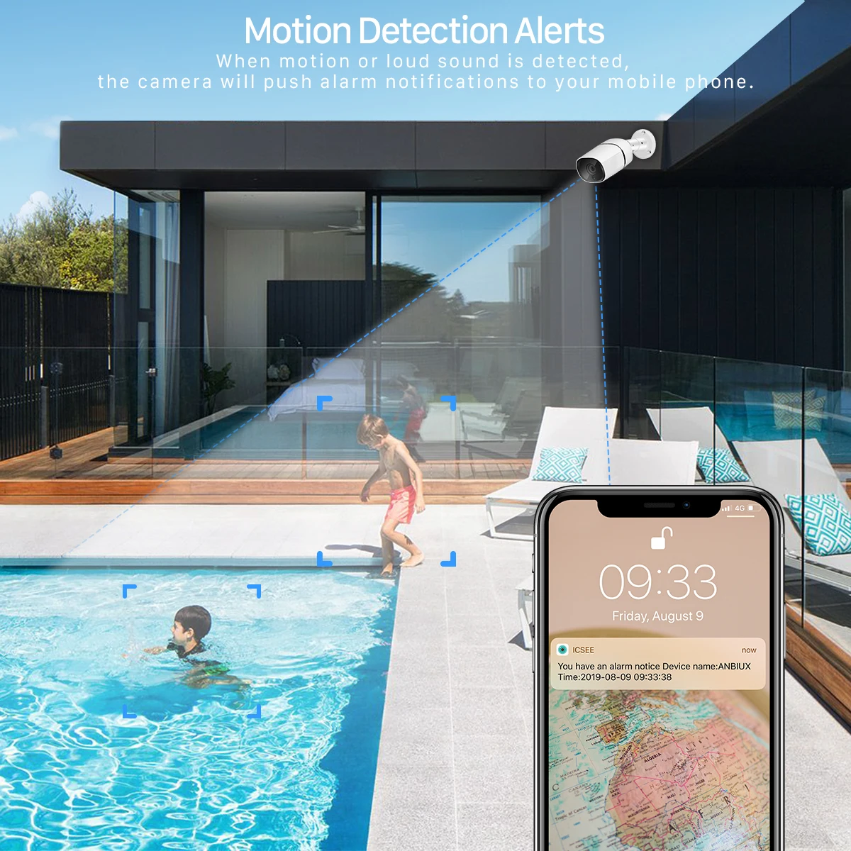 BESDER 4K 8MP UHD POE Camera 4MP H.265 IP Camera Outdoor Waterproof 2-Way Audio Motion Detection Night Vision Camera CCTV Camera