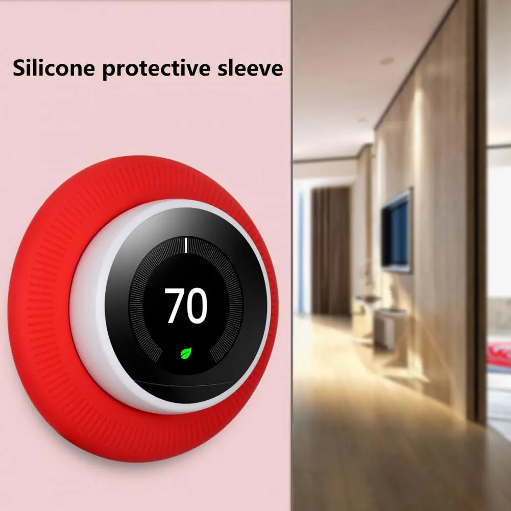 Protective Case Flexible Fingerprint Resistant Silicone Wall Plate Cover Backplate for Nest Learning 3rd 2nd 1st Thermostat