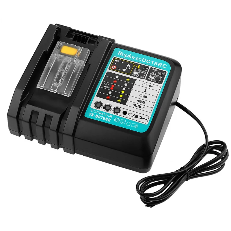 Battery Charger For Makita 14.4V 18V battery BL1830 Bl1430 DC18RC DC18RA EU Plug 3A 1A charger can choose