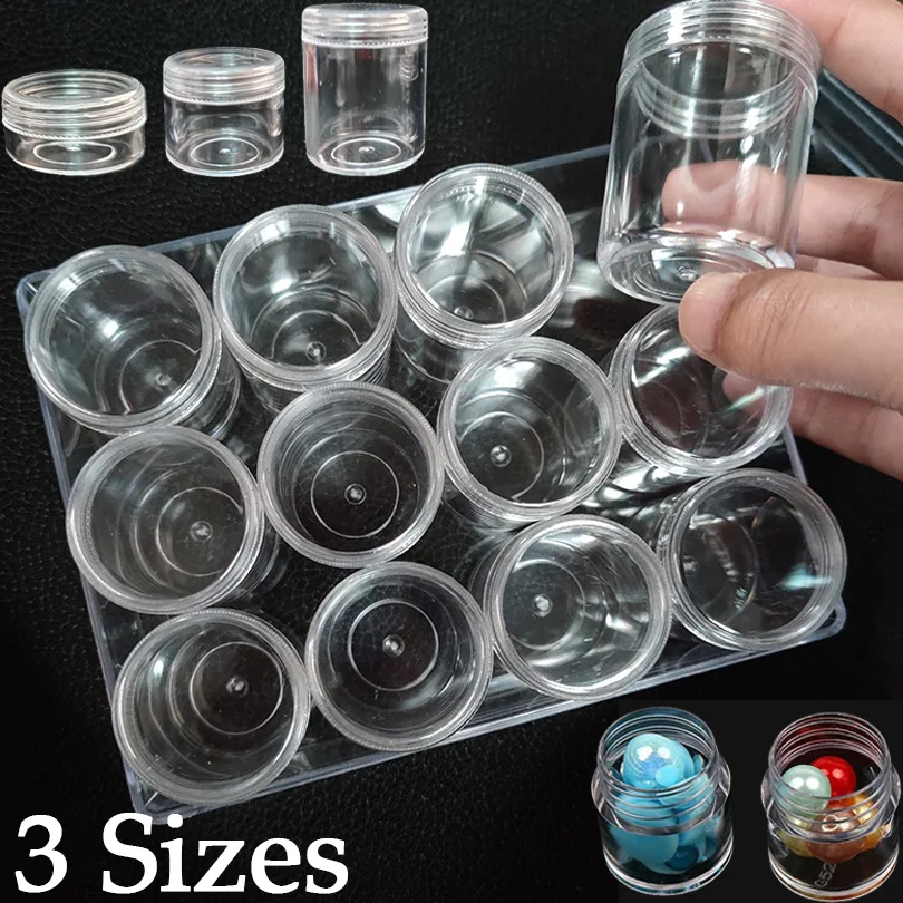 12 Bottles 5D Diamond Painting Accessories Tools Storage Box Bottles Diamond Painting Tools Crystal Bead Storage jar