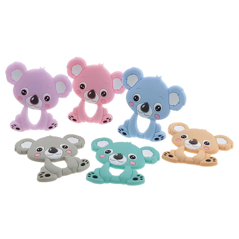 

20pcs Silicone Teethers Baby Accessories Teether For Teeth Koala Baby Teether Dummy Holders BPA Free Teeth Care For Children