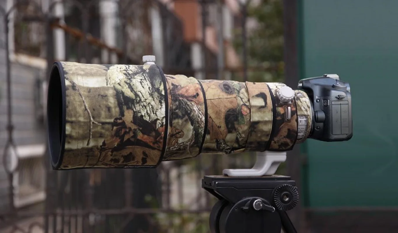 Imagem -05 - Rolanpro Lente da Câmera Capa para Canon ef 300 mm f 2.8 l Usm Náilon Camuflagem Lente Roupas Capa de Chuva Manga Armas Case