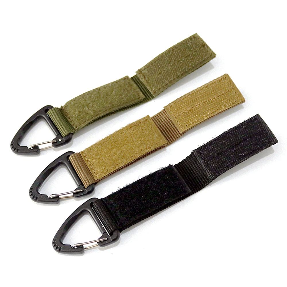 Outdoor Tactical Webbing Buckle Nylon Carabiner Keychain Multi Functional Mountaineering Tactical Keychain MOLLE Belt Key Clasp