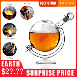 Glass Bottle Creative Globe Decanter Bar Supplies Whiskey Container High Borosilicate Glass Wine Dispenser Home Decoration
