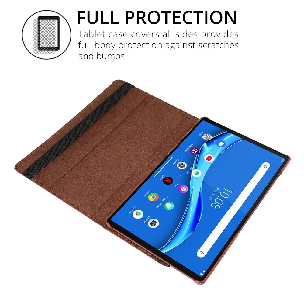 Funda giratoria para Lenovo Tab M10 Plus FHD 10,3 TB-X606F M10 HD 2ª generación 10,1 X306X X605F M8 8505F P11 Pro J606, funda con soporte para tableta