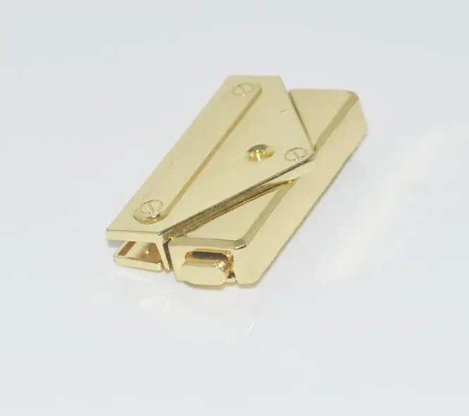 

(10pcs / lot) Wholesale Luggage Handbag Hardware Alloy Fitting High Quality Triangle Envelope Metal Organ Lock Buckle