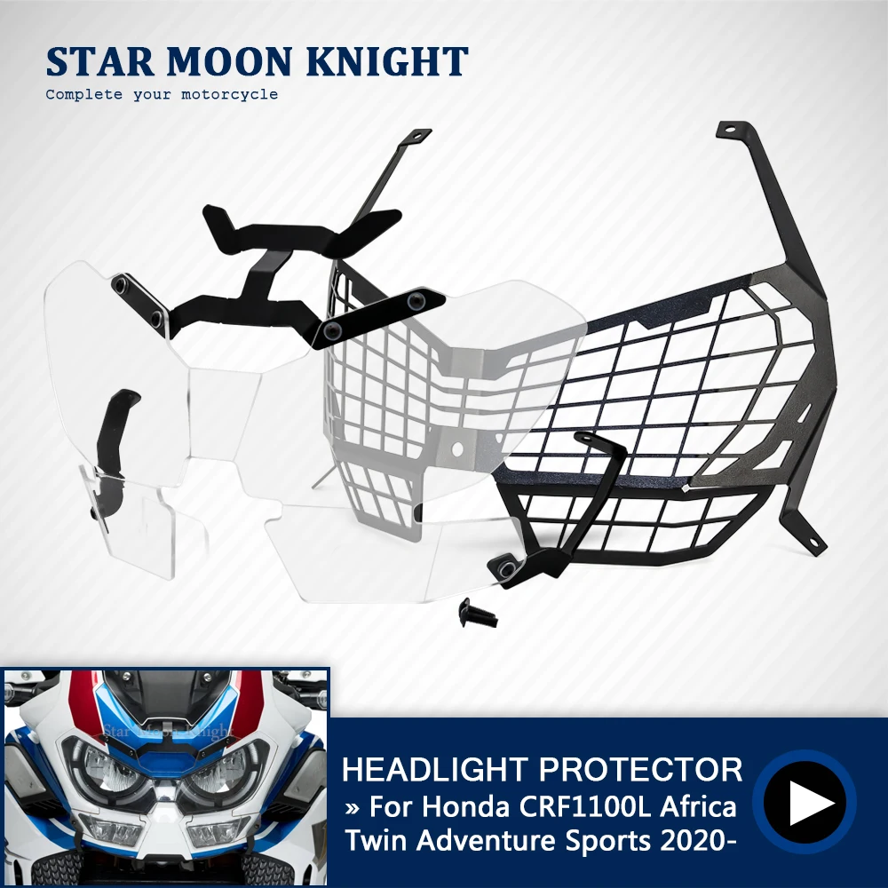 Motorcycle Headlight Head Light Guard Protector Net Cover For Honda Africa Twin CRF1100L CRF 1100 L Adventure Sports 2020 2021