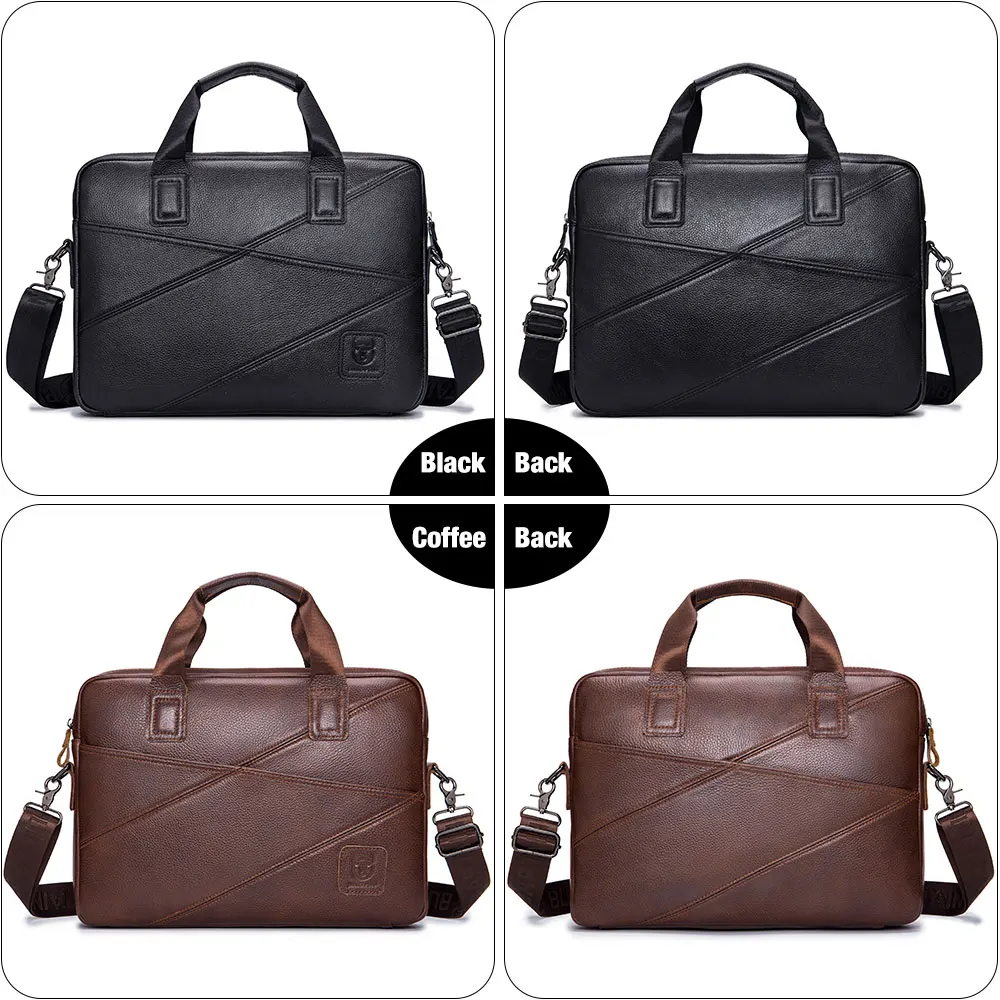 BULLCAPTAIN 2020 Men\'s Briefcase Business Handbag Can Be Used For 15 Inch Laptop Casual Shoulder Messenger Bags Leather Bag Men