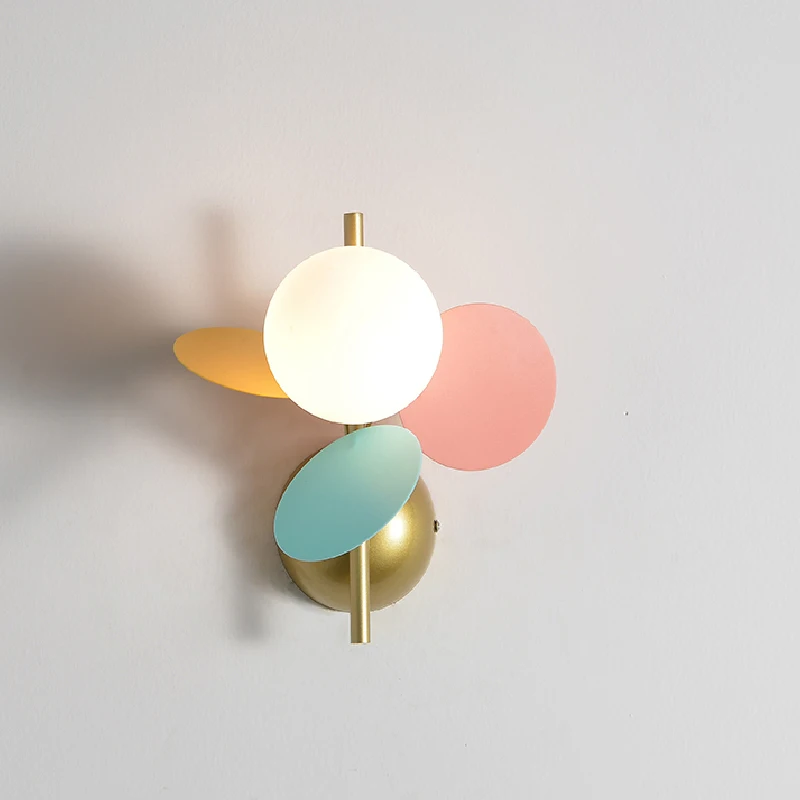 

Modern Macaron wall lamp Led Leaves Wall light Flower Branch bedside Sconce for Home Bathroom Bedroom Indoor Lighting home decor