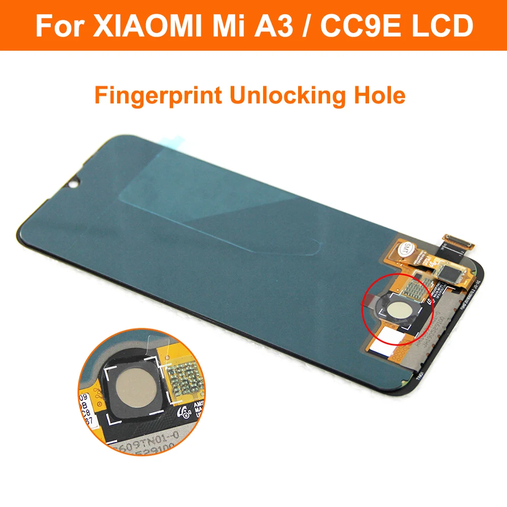 Super AMOLED For Xiaomi Mi A3 LCD MIA3 Touch For Xiaomi MI CC9E Screen Replacement Digitizer Sensor Glass For Mi A3 Display