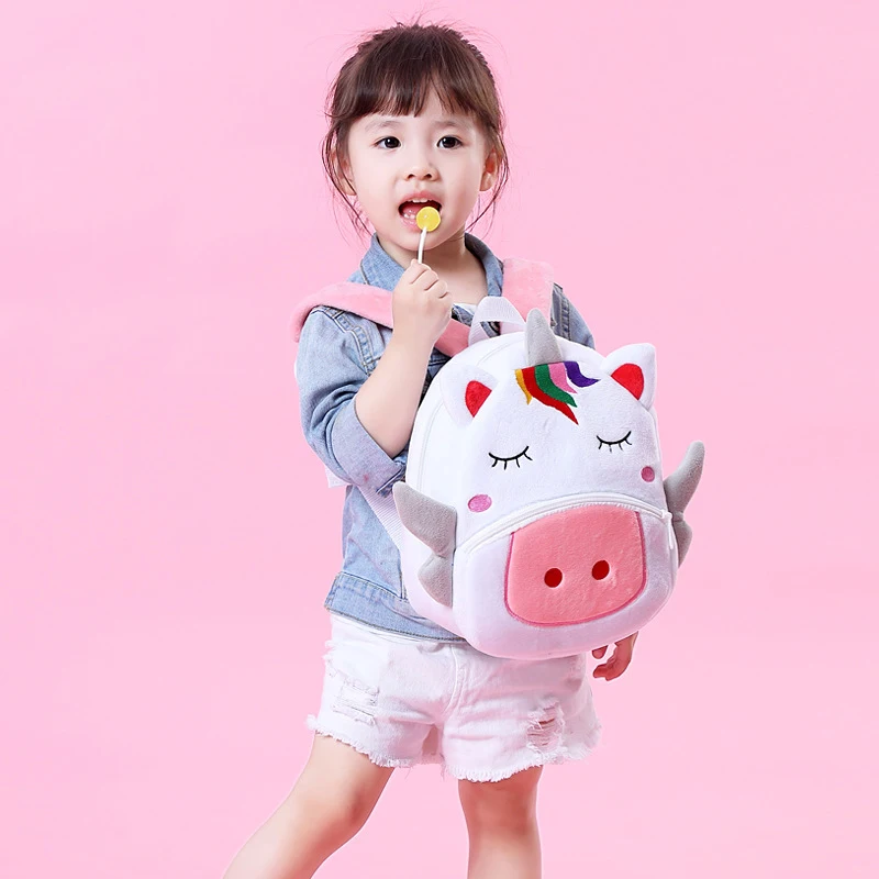 3D Cartoon Animals Children Backpacks for Girls Boys Soft Plush Kindergarten Kids School Bag Kawaii Children SchoolBags